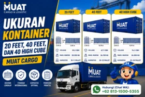Perbedaan Ukuran Kontainer 20 Feet, 40 Feet, dan 40 High Cube