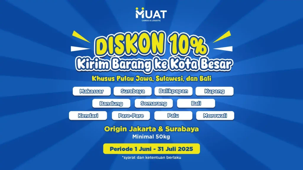 promo diskon 10% pengiriman dengan muat cargo