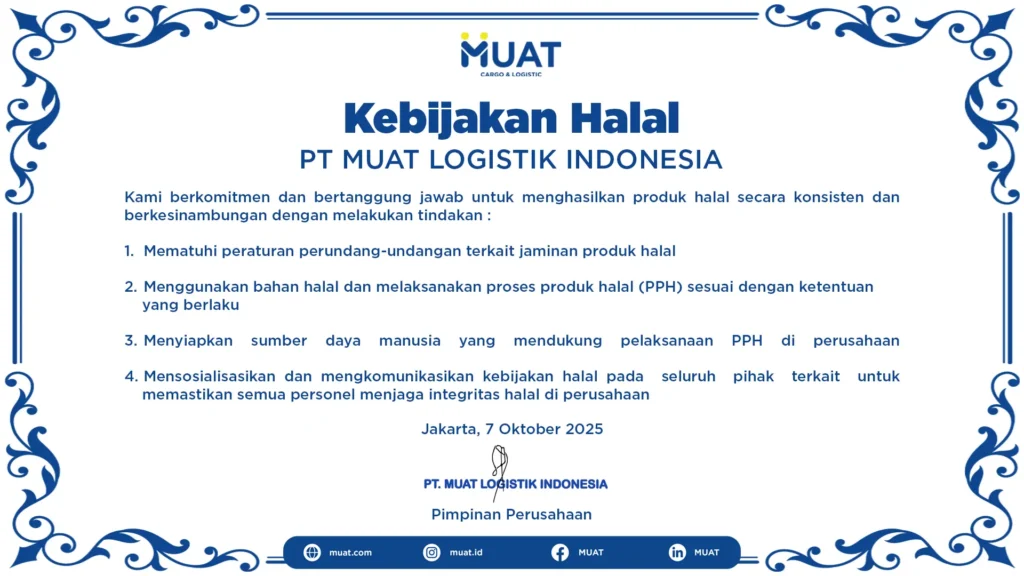 Kebijakan halal Muat Cargo