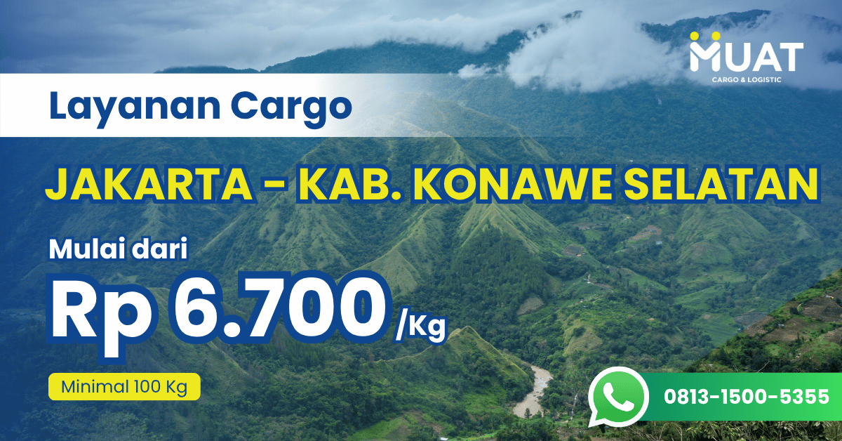 Gambar rute ekspedisi Jakarta ke Konawe Selatan MUAT Cargo