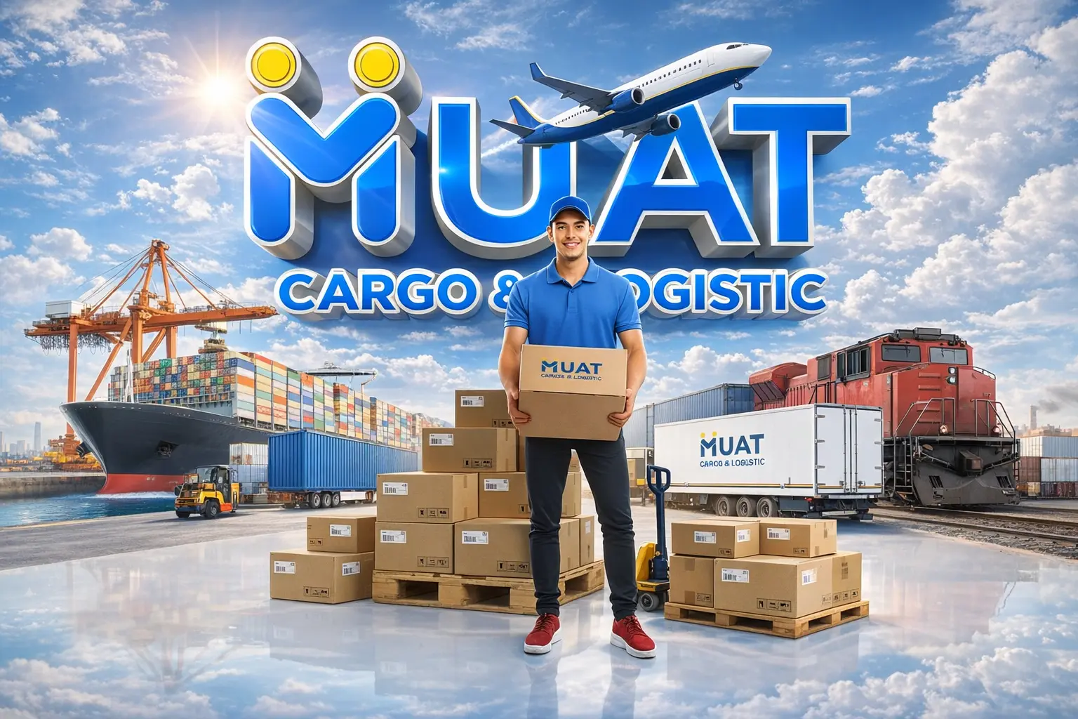 Tim operasional MUAT Cargo mendukung kebutuhan pengiriman barang
