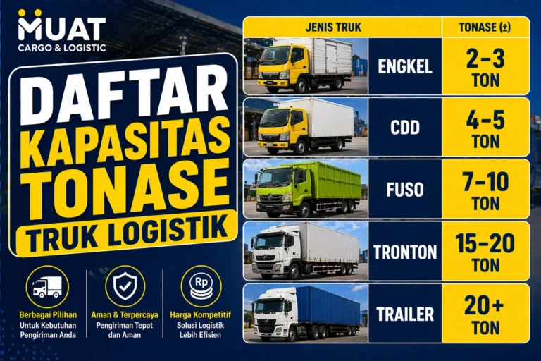 Daftar Kapasitas Tonase Truk Logistik