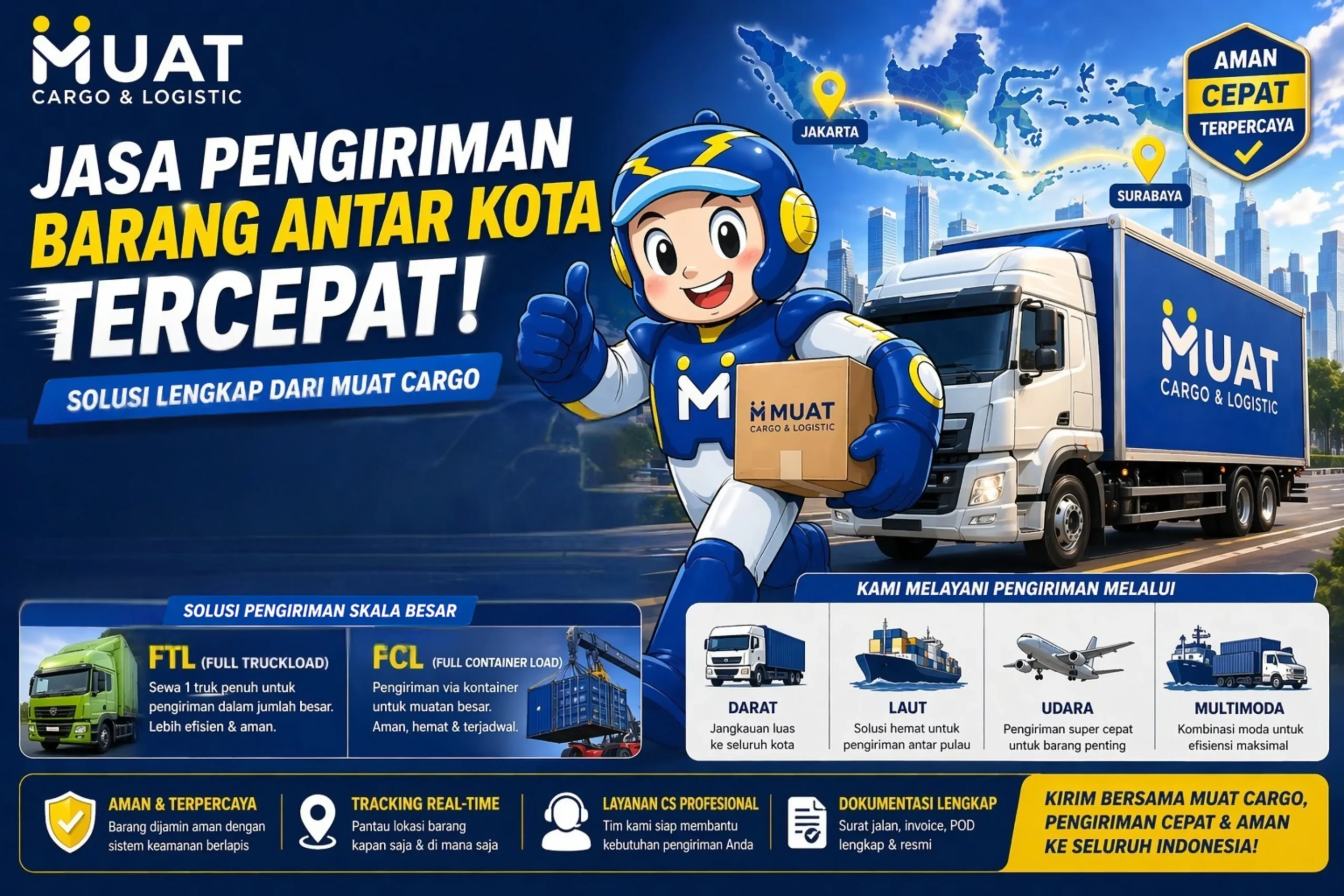 Jasa Pengiriman Barang Antar Kota Tercepat: Solusi Lengkap dari MUAT Cargo