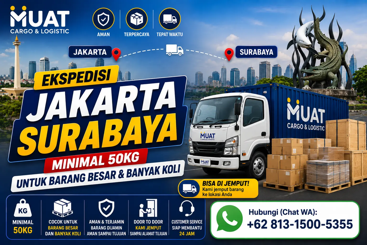 Ekspedisi Jakarta Surabaya Minimal 50kg untuk Barang Besar dan Banyak Koli