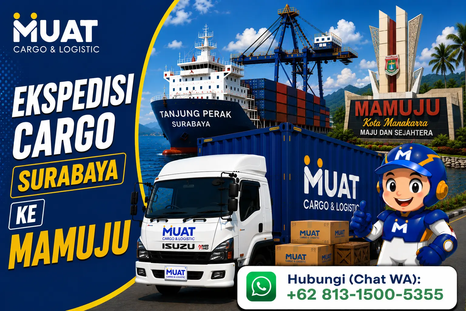 Ekspedisi Surabaya Mamuju untuk pengiriman cargo ke Kabupaten Mamuju