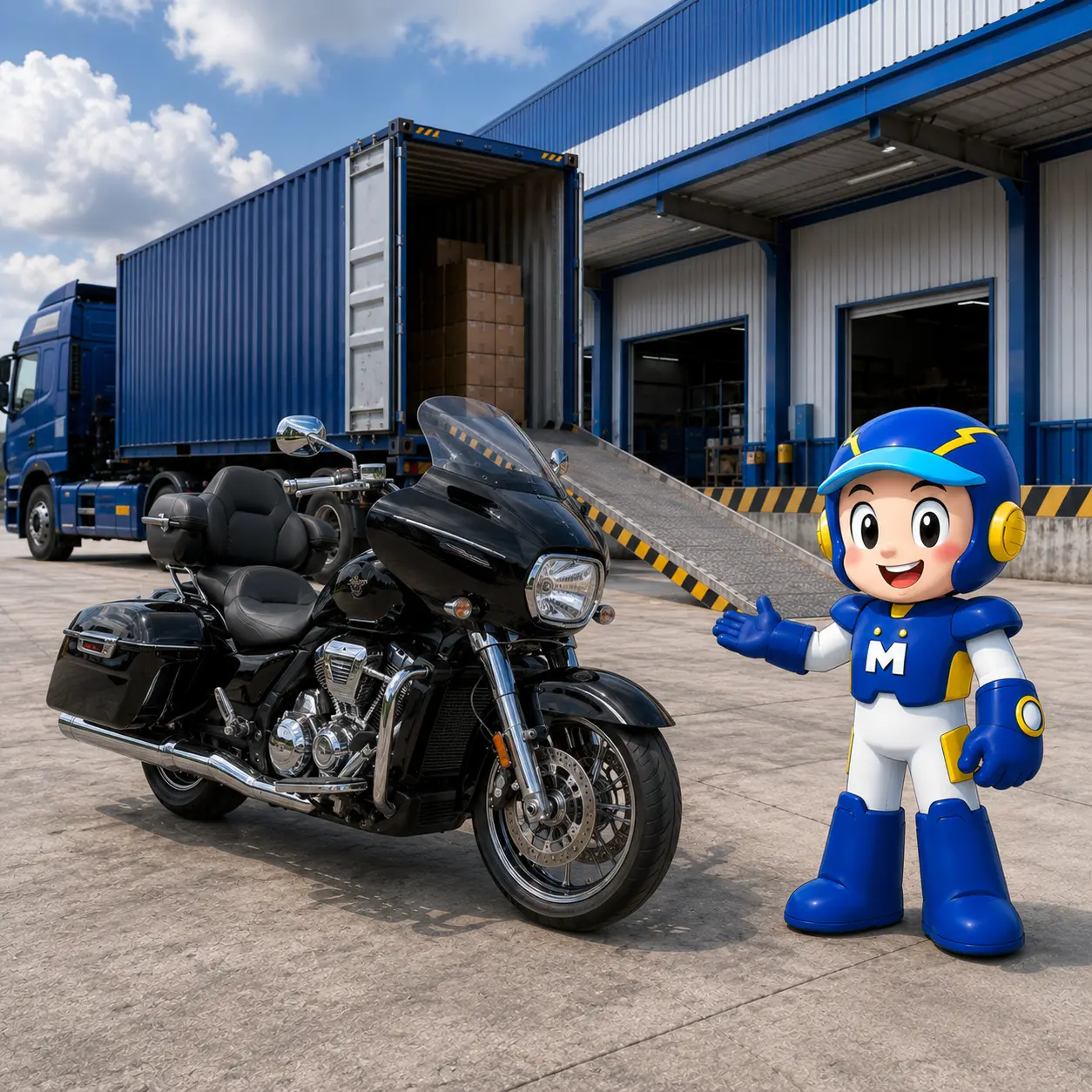 Motor berkapasitas besar untuk pengiriman