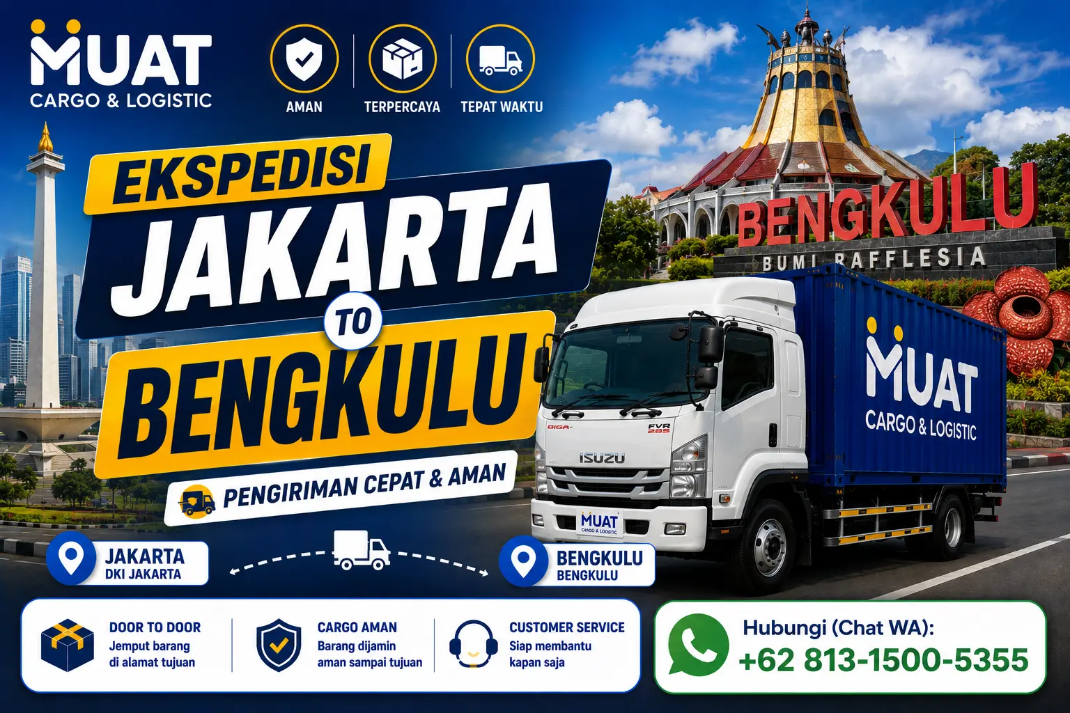 ekspedisi Jakarta Bengkulu Muat Cargo