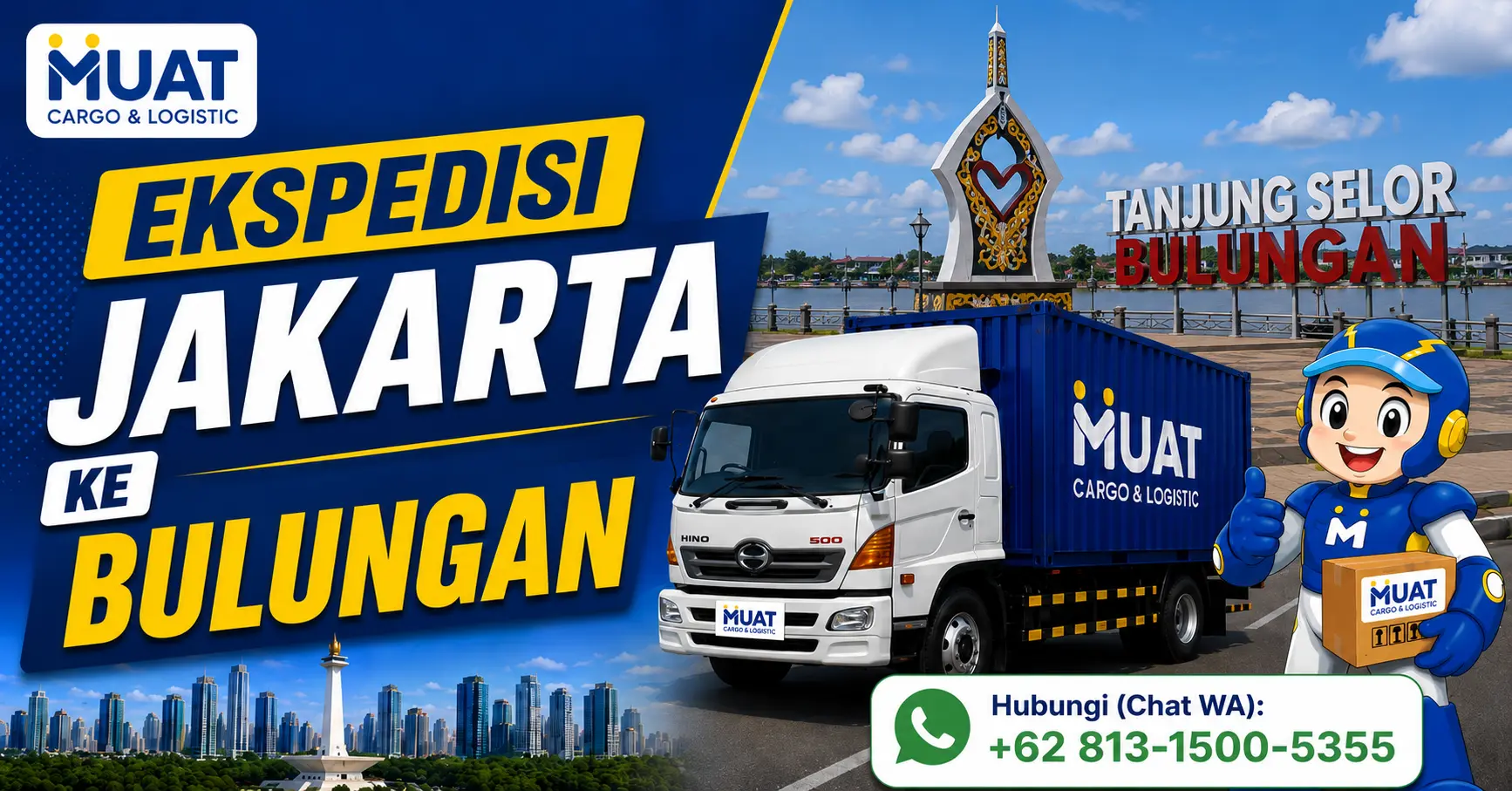 Ilustrasi layanan ekspedisi Jakarta ke Bulungan bersama MUAT Cargo