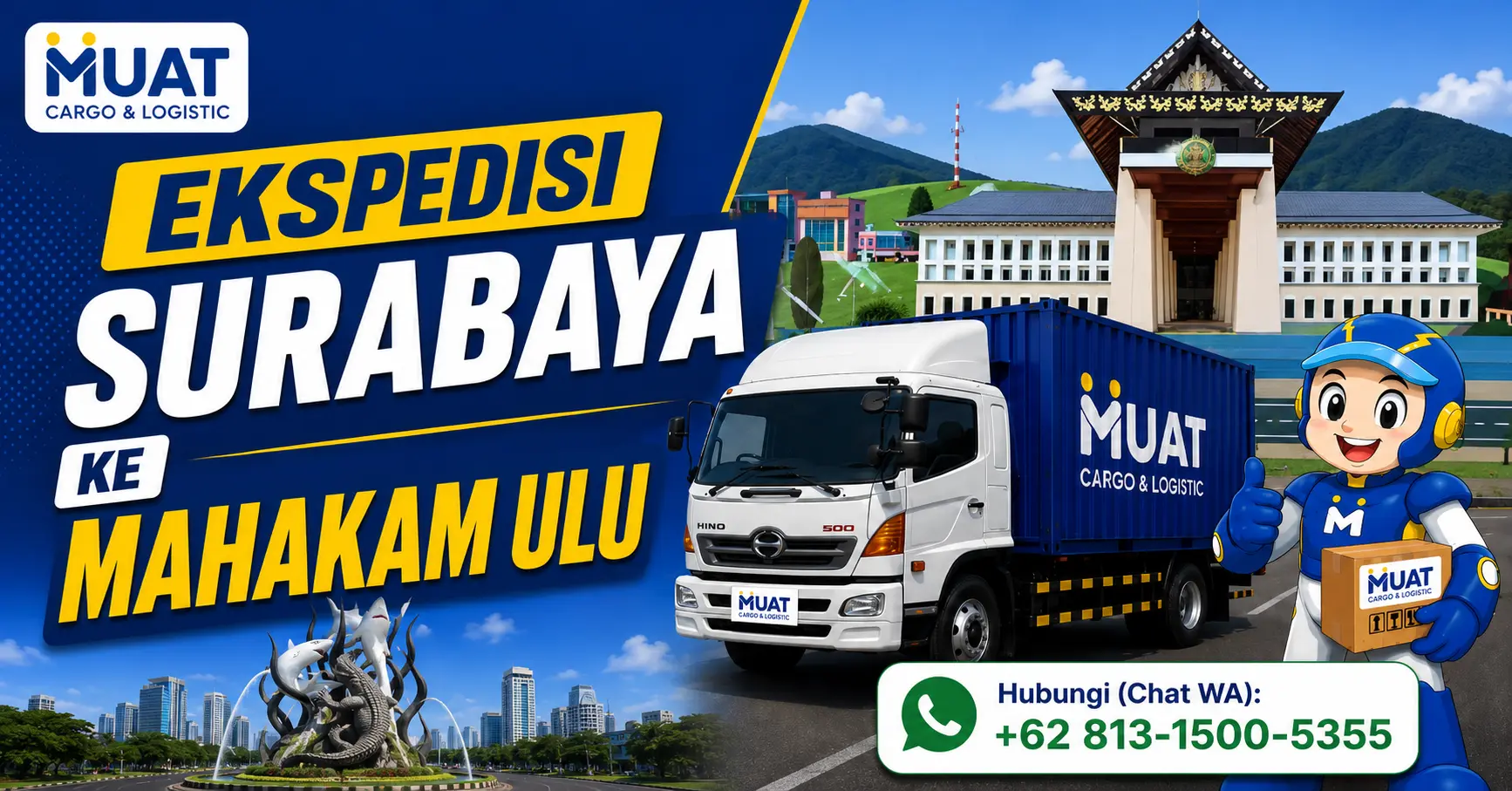 ekspedisi surabaya mahakam ulu