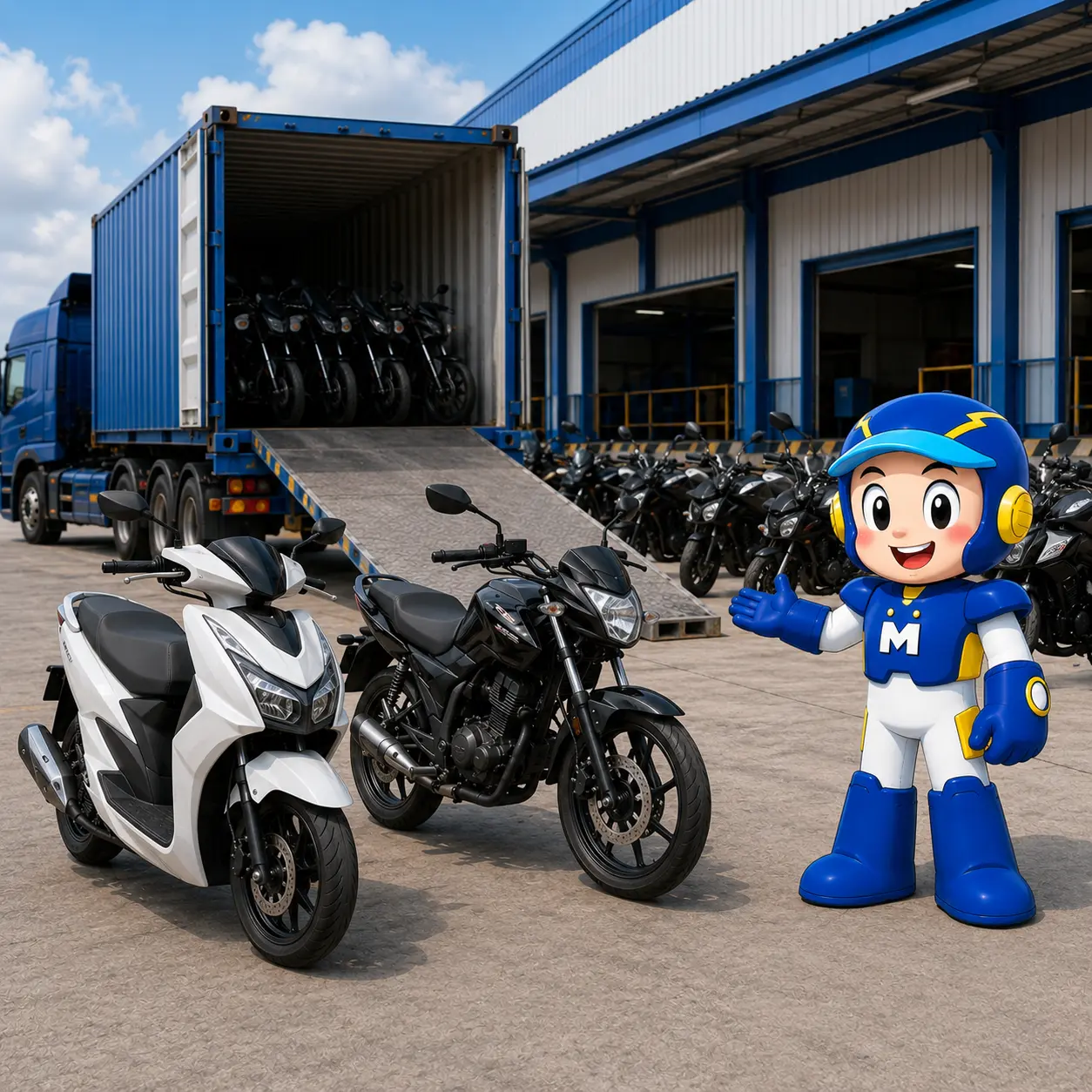 Pengiriman beberapa unit sepeda motor
