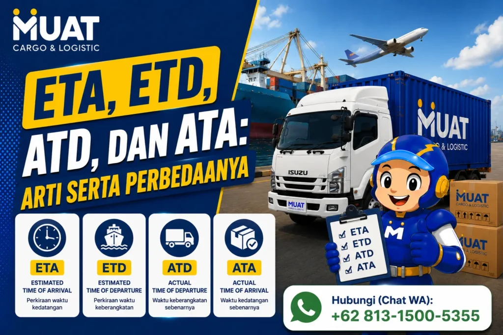 ETA, ETD, ATD, dan ATA: Arti, Perbedaan, dan Contohnya dalam Pengiriman Barang