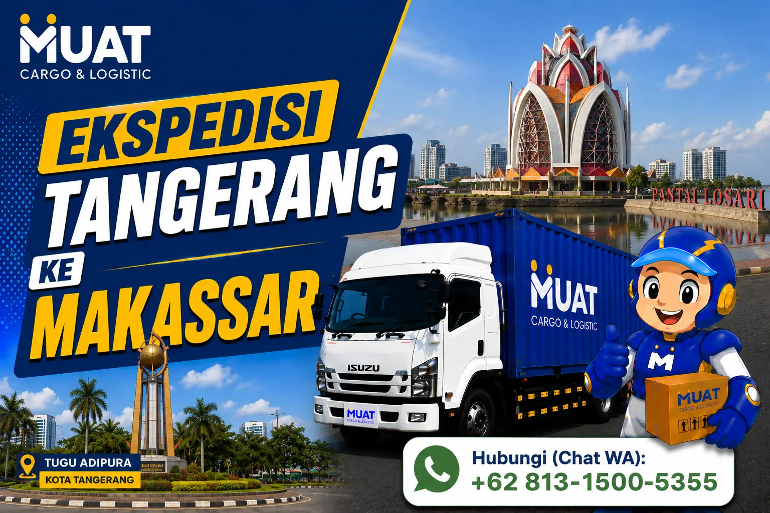 Pengiriman cargo dari Tangerang ke Makassar bersama MUAT Cargo