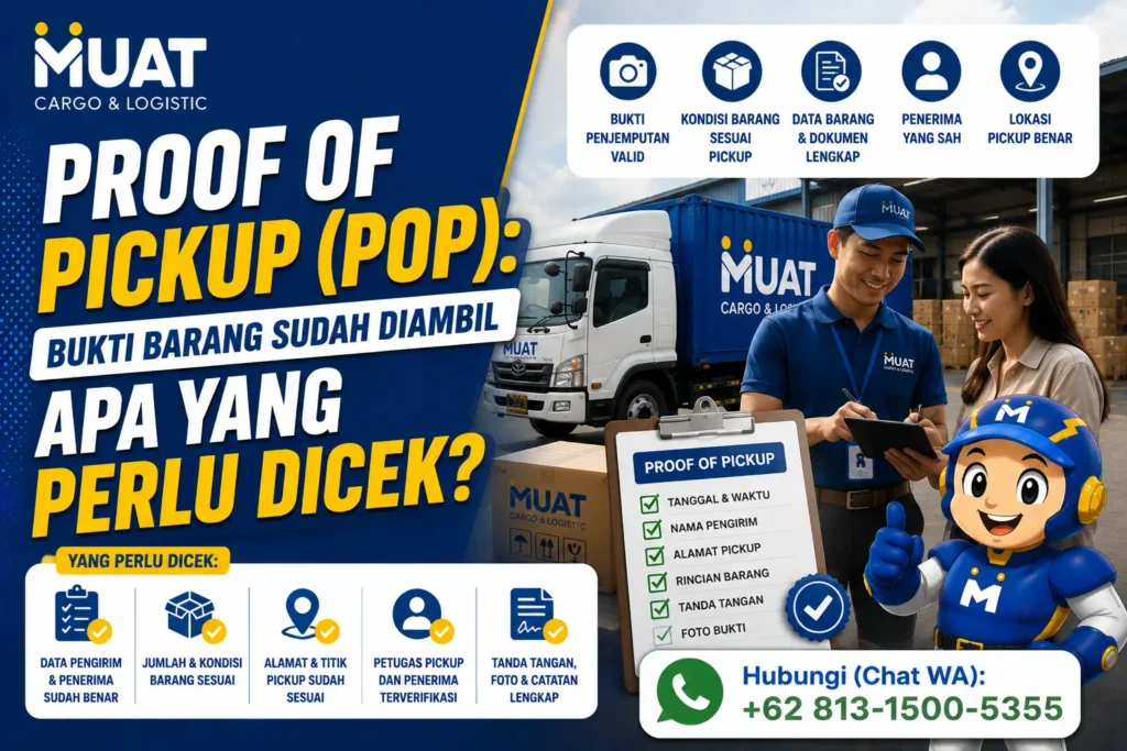 Proof of Pickup (POP) adalah bukti bahwa barang telah diambil dari pengirim. Pahami fungsi, data penting, beda POP dan POD, serta hal yang perlu dicek.