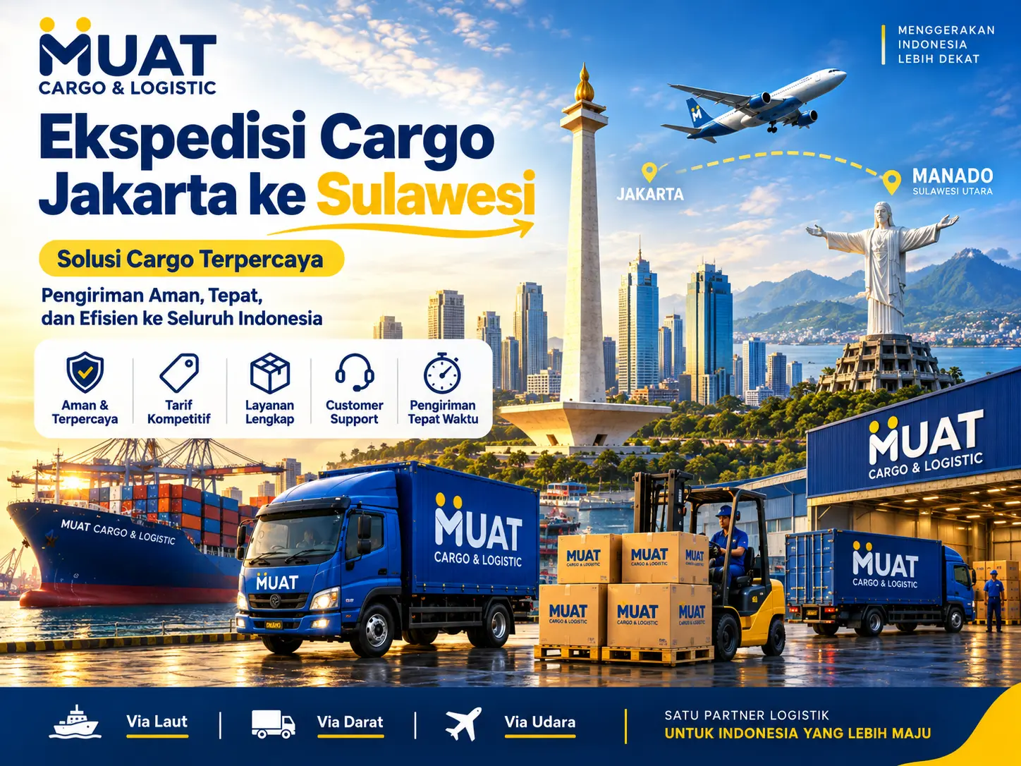 Ekspedisi Jakarta ke Sulawesi bersama MUAT Cargo