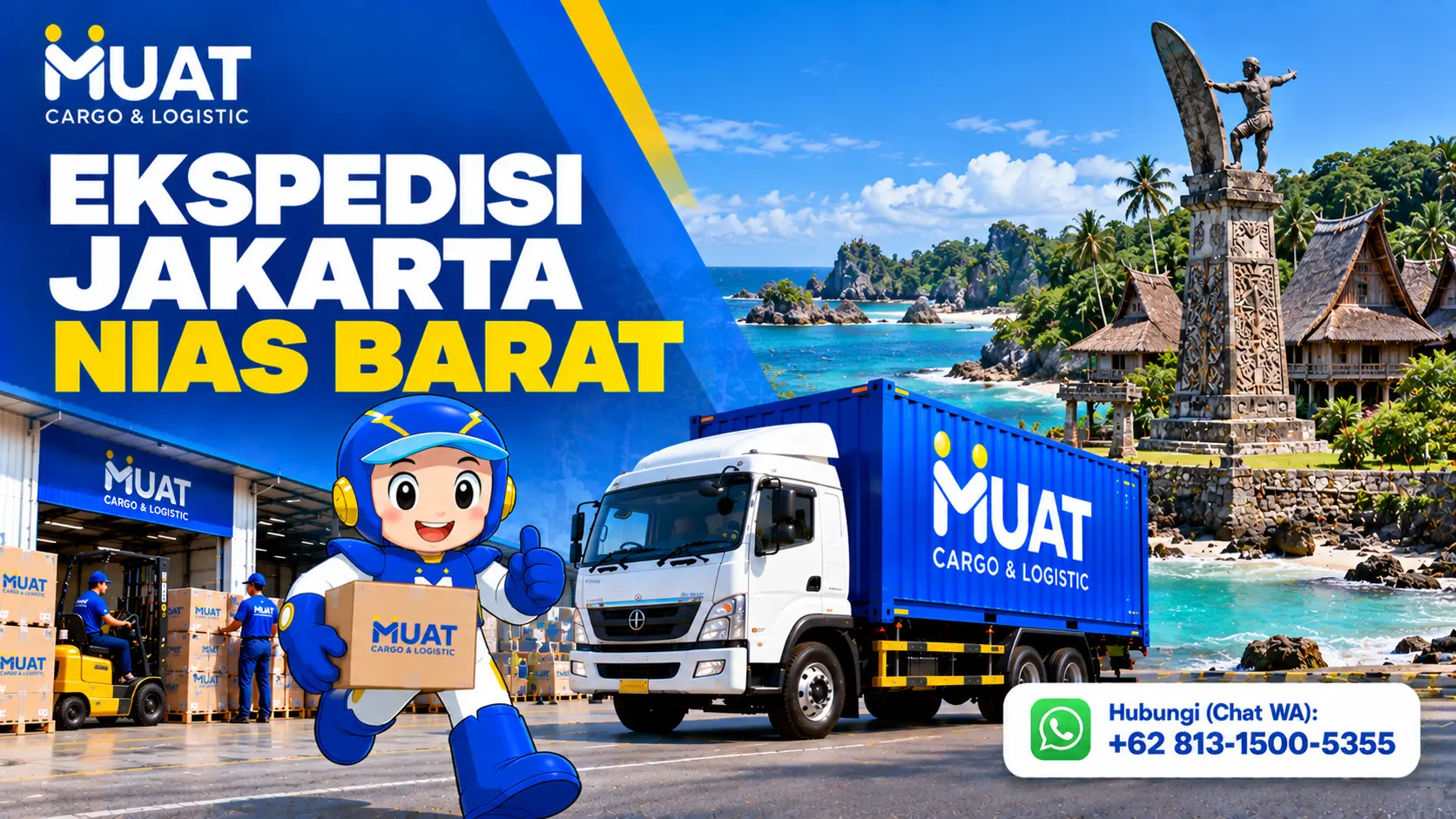 Jakarta to Nias Barat Cargo Expedition convert.io