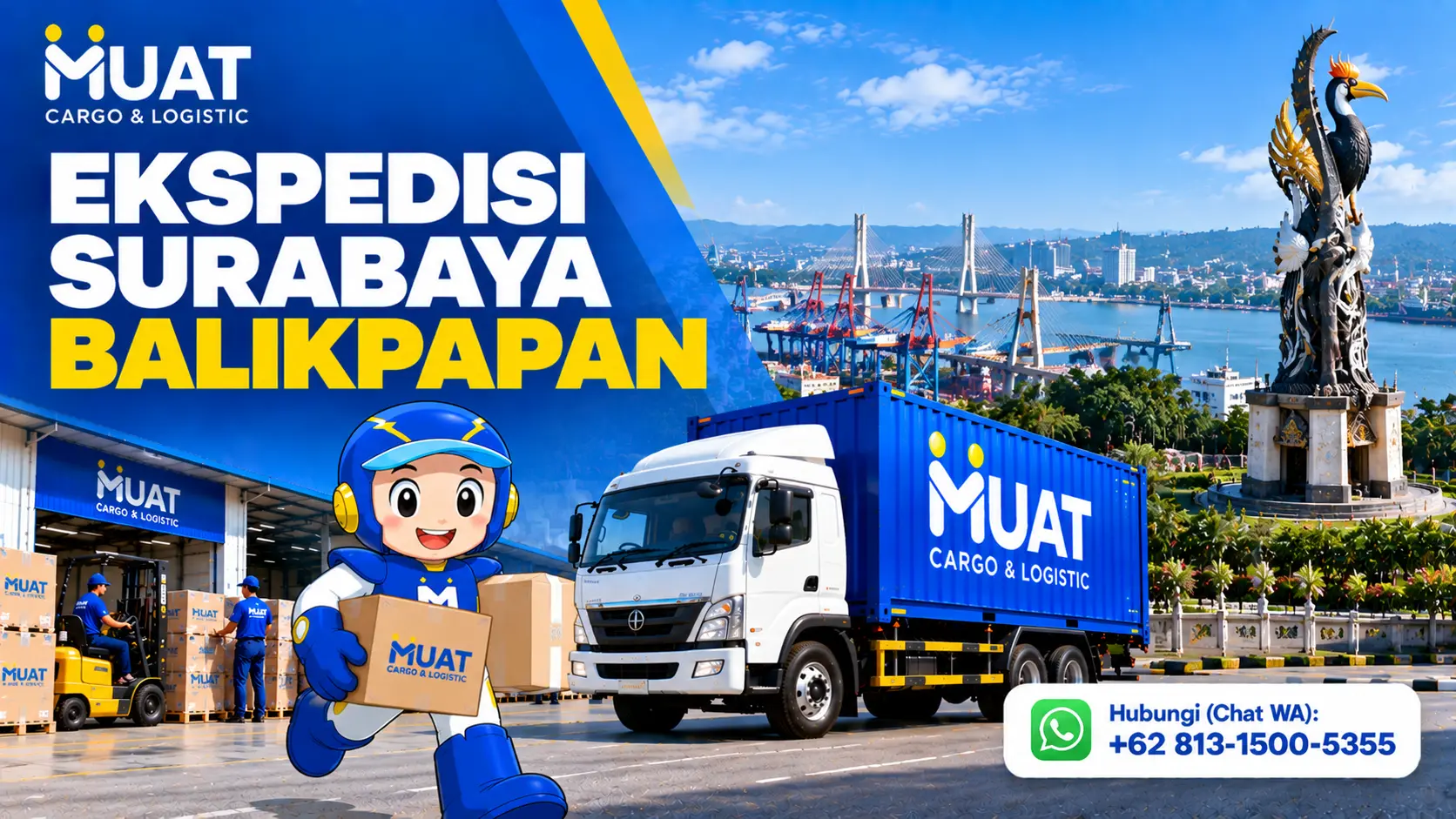 MUAT ekspedisi Surabaya–Balikpapan Logistics Express